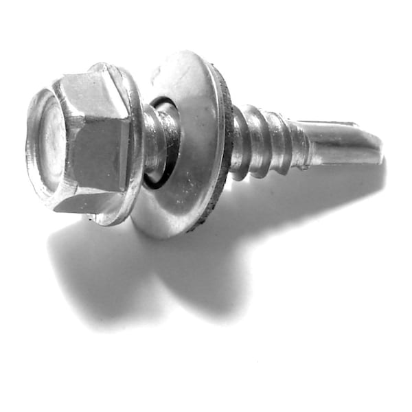 Midwest Fastener SelfDrilling Screw, 14 x 1 in, Stainless Steel Hex